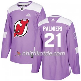 New Jersey Devils Trikot Kyle Palmieri 21 Adidas 2017-2018 Lila Fights Cancer Practice Authentic - Herren